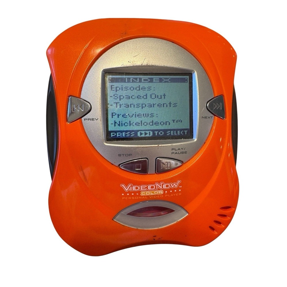 Tiger 2004 VideoNow Color Personal Video Player Orange Hasbro 72870 Extra Disc